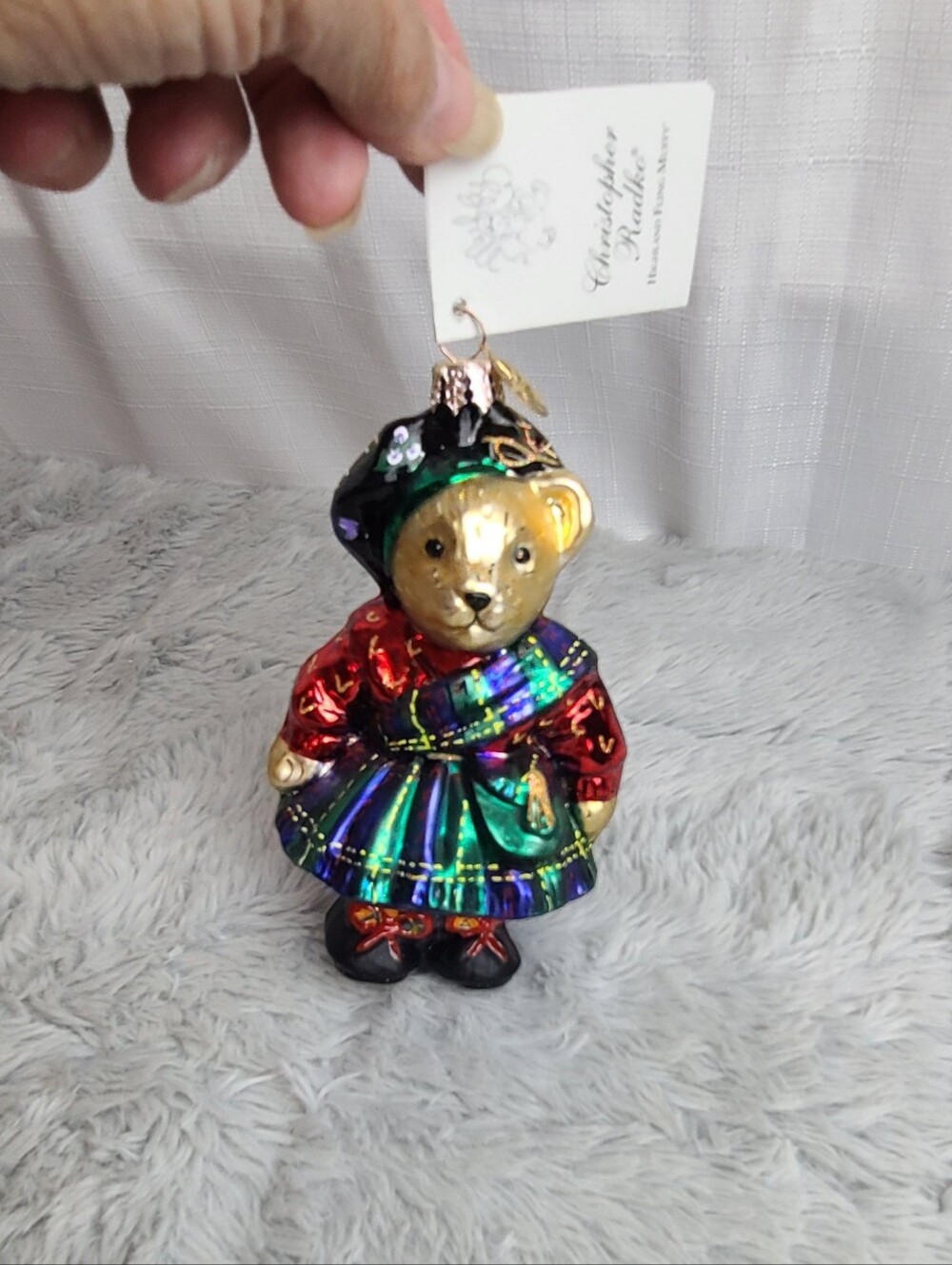 Vintage Christopher Radko Muffy Vanderbear Highland Fling, 2002, HTF, Rare